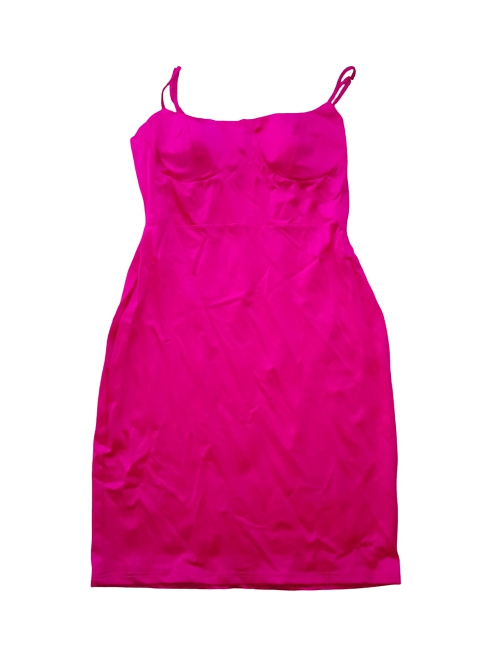 Windsor Hot Pink Slip Dress with Adjustable Straps